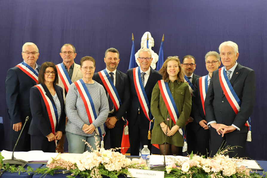 Le maire et les adjoints élus en mars 2026